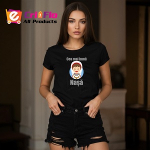 Tricou Cea Mai Buna Nasa V2 Avatar Traditonal, din bumbac 100%, tricou negru Dama - Img 2