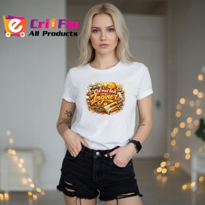Tricou Cel Mai Bun Inginer Planuri Galben V3, din bumbac 100% , tricou alb pentru Dama | Barbat - Img 3