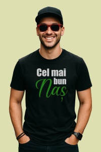Tricou Cel Mai Bun Nas Verde, din bumbac 100%, tricou negru, Dama | Barbat