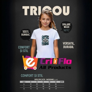 Tricou Champion Muschi Text Repetitiv, Copii | Dama | Barbat - Img 8