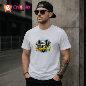 Tricou Champion Pumn Haltere Galben, Copii | Dama | Barbat
