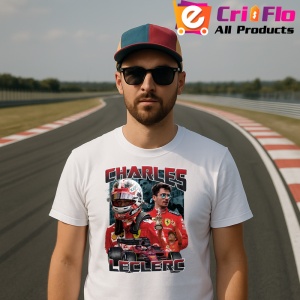 Tricou Charles Leclerc Portret Dublu Ferrari Formula 1, Copii | Dama | Barbat - Img 5
