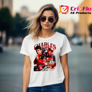 Tricou Charles Leclerc Portret Formula 1 Costum Ferrari, Copii | Dama | Barbat - Img 9