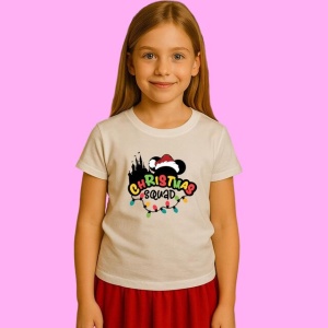 Tricou Christmas Squad Mickey Minnie, din bumbac 100%, tricou alb, Copii | Dama | Barbat