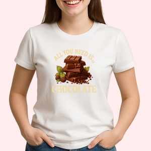 Tricou Ciocolata All you need is - Copii | Dama | Barbat - Img 2