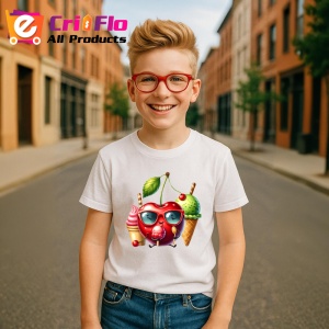 Tricou Cireasa de vara amuzanta inghetata, Fructe, Copii | Dama - Img 5