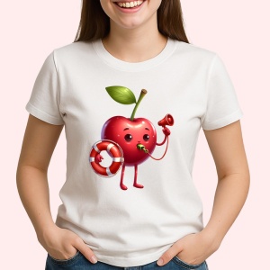 Tricou Cireasa de vara amuzanta salvamar, Fructe, Copii | Dama - Img 2