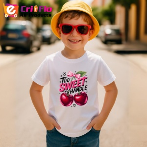 Tricou Cireasa Prea dulce sa fii manevrata, Fructe, Copii | Dama - Img 3