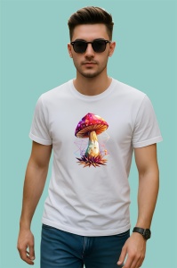 Tricou Ciuperca Magica Ilustratie Poligonala, Copii | Dama | Barbat - Img 2