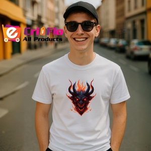 Tricou Clovn inflacarat cu par rosu si fundal alb Copii | Dama | Barbat - Img 6