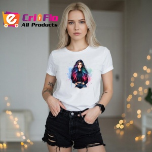Tricou colorful hair tattoo girl, fata cu par colorat si tatuaj, Copii | Dama | Barbat - Img 11