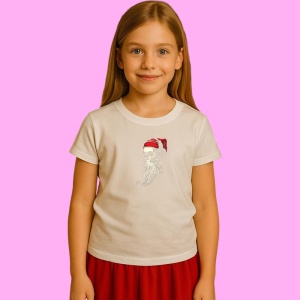 Tricou Confident Santa Pose, din bumbac 100% Copii | Dama | Barbat - Img 3