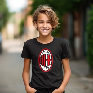 Tricou copii Ac Milan din bumbac 100% - Img 5