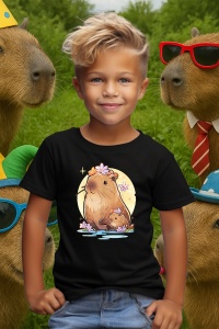 Tricou copii Capybara - Capybara si Mini capy - Img 5