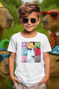 Tricou copii Capybara - Colaj amuzant 2 - Img 3