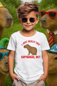 Tricou copii Capybara - Imi place capybara - Img 3