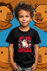 Tricou copii Capybara - Just a girl who loves capy 3 - Img 3