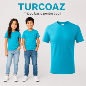 Tricou Copii Clasic Basic Free – Băiat și Fată, 100% Bumbac, Confortabil - Img 19