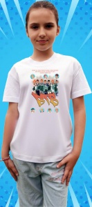 Tricou copii cu formatia BTS 11 , din bumbac 100% - Img 7