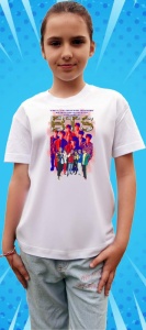 Tricou copii cu formatia BTS 4 , din bumbac 100% - Img 8