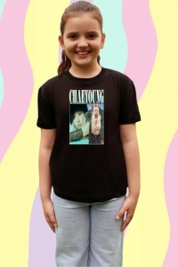Tricou copii cu formatia CHAEYOUNG 2 , din bumbac 100%