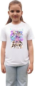 Tricou copii cu formatia TWICE 10 , din bumbac 100% - Img 3