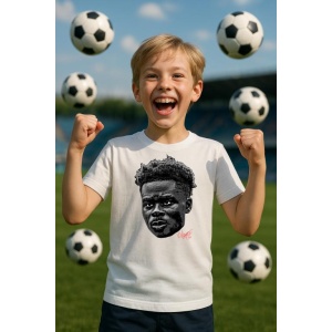 Tricou Copii cu Fotbalistul Bukayo Saka - Arsenal FC - Img 7