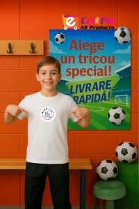Tricou copii cu logo stema Ajax Amsterdam, din bumbac 100% - Img 9