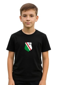 Tricou copii cu logo stema Legia Warsaw Polonia, din bumbac 100% - Img 2