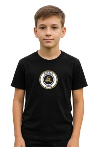 Tricou copii cu logo stema Spezia Calcio Italia, din bumbac 100%