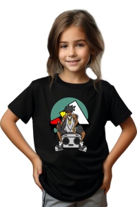 Tricou copii din bumbac 100% Grafitti Street Music, cu imprimeu pentru copii, ideal pentru copii pasionați de artă urbană, stil modern, casual și plin de culoare - Img 2