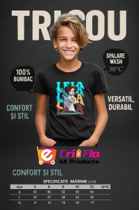 Tricou Copii din bumbac 100%, personalizat cu personajul Leia - Img 9
