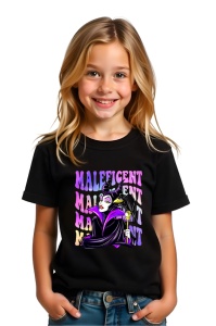 Tricou Copii din bumbac 100%, personalizat cu personajul Maleficient