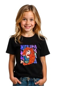 Tricou Copii din bumbac 100%, personalizat cu personajul Merida - Img 2