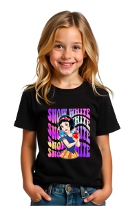 Tricou Copii din bumbac 100%, personalizat cu personajul Snow White - Img 2