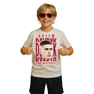 Tricou Copii din bumbac cu fotbalistul Artem Dovbyk-AS Roma - Img 3