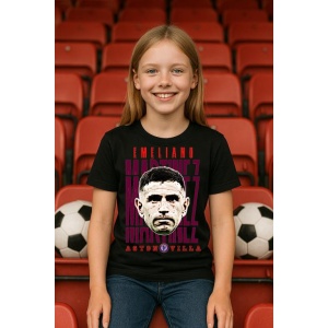 Tricou Copii din bumbac cu fotbalistul Emiliano Martinez-Aston Villa - Img 4
