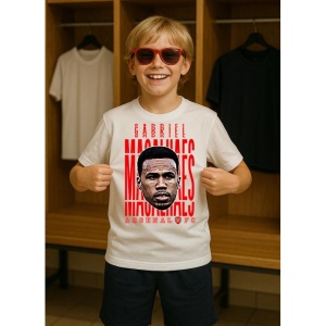 Tricou Copii din bumbac cu fotbalistul Gabriel dos Santos Magalhaes-Arsenal FC - Img 7