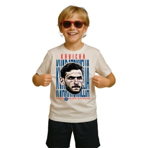 Tricou Copii din bumbac cu fotbalistul Khvicha Kvaratskhelia-SSC Napoli - Img 3
