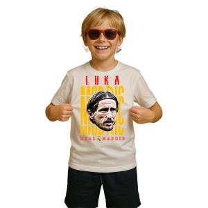 Tricou Copii din bumbac cu fotbalistul Luka Modric-Real Madrid