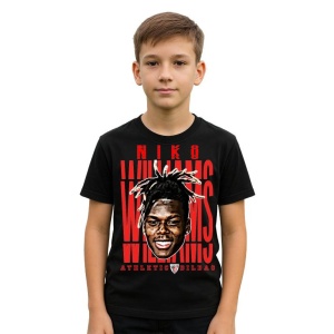 Tricou Copii din bumbac cu fotbalistul Nicholas Nico Williams Arthuer-Athletic Bilbao - Img 2