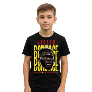 Tricou Copii din bumbac cu fotbalistul Victor Okoh Boniface-Bayer Leverkusen - Img 2