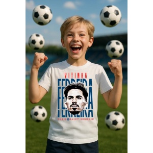 Tricou Copii din bumbac cu fotbalistul Vitor Machado Ferreira-Paris Saint-Germain - Img 6