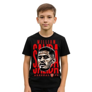 Tricou Copii din bumbac cu fotbalistul William Alain Andre Gabriel Saliba-Arsenal FC - Img 2