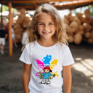 Tricou copii din bumbac personalizat haios Rainbow Buddy - Cadou - Img 2