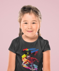 Tricou copii din bumbac personalizat haios Rainbow Skater - Cadou - Img 4