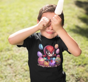 Tricou copii personalizat - Easter Spiderman - din bumbac, personalizat - Cadou - Img 2