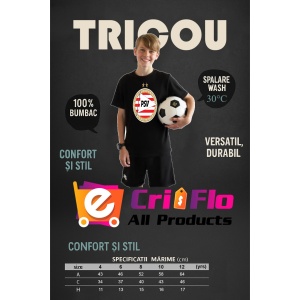 Tricou copii PSV Eindhoven din bumbac 100% - Img 4