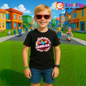 Tricou Copii Roblox Baiatul Masina din bumbac 100% - Img 5