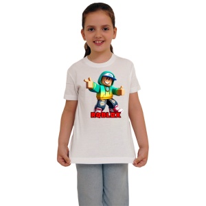 Tricou Copii Roblox Cantareata Curcubeu din bumbac 100% - Img 3